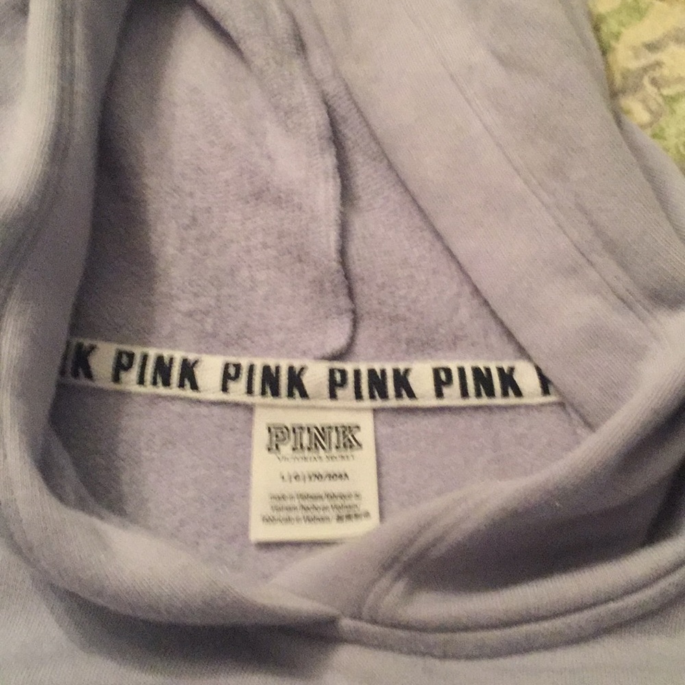 PINK light grey hoodie